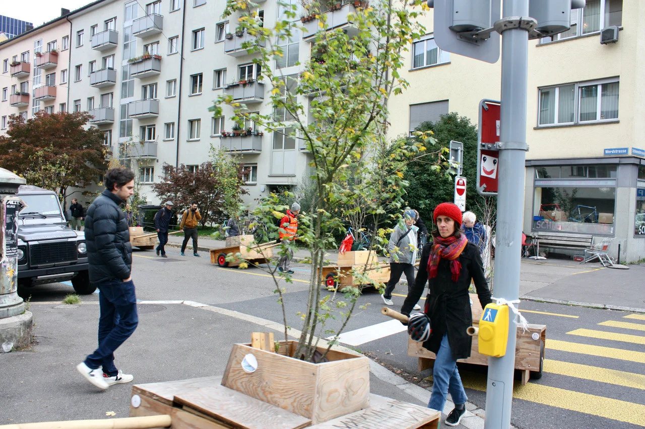 Wanderbaumallee: von der Werdstrasse an die Schimmelstrasse