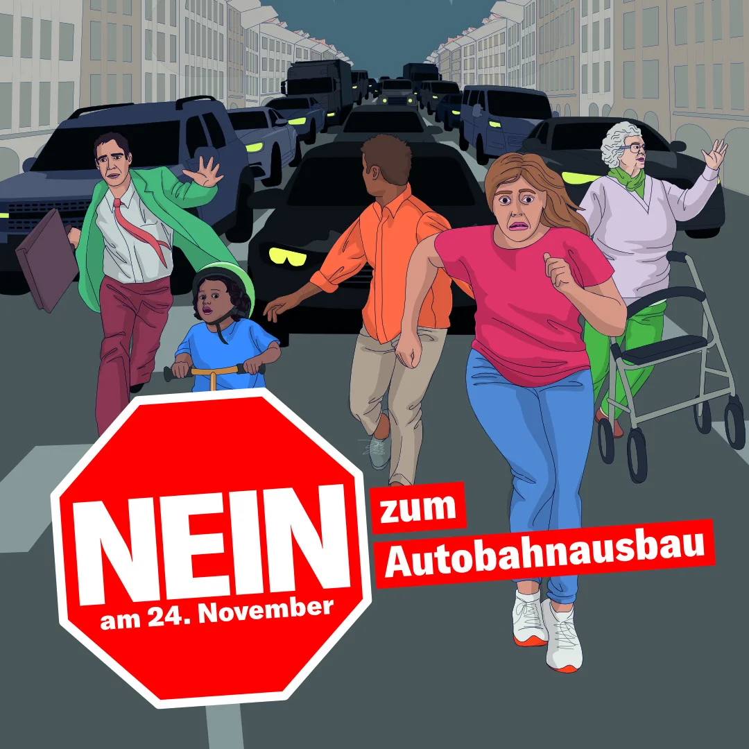 Nein zum Autobahnausbau