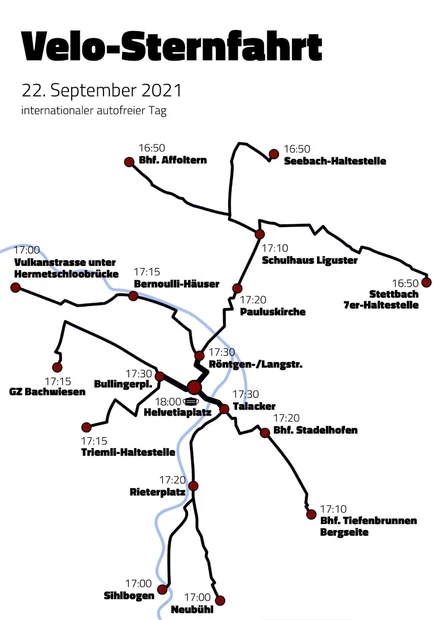 Sternfahrt zur Velo-Ausfahrt